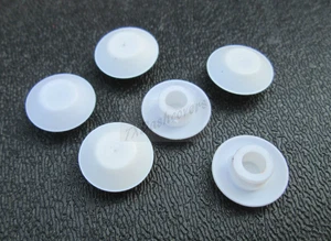 1/4" White Plastic HOLE PLUGS Plug Buttons Caps Flush Type (20) - Picture 1 of 2