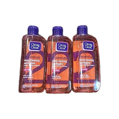 3 Clean & Clear Essentials Deep Cleaning Astringent Oil-Free 8 oz Old Formula - Image 1 of 2