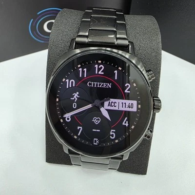 Citizen CZ Smart Touchscreen Black Stainless Steel Smart Watch 44MM MX1010-59X - Image 1 of 4