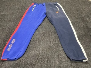Ellesse Sweatpants Mens Large Red White Blue Jogger Drawstring Elastic Waist - Picture 1 of 18