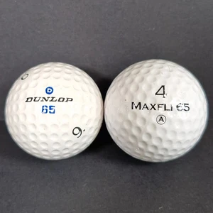 D Dunlop 65 And 4 Maxfli 65 Golf Balls Set Of 2 - Picture 1 of 2