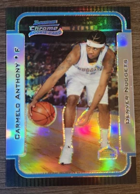 Carmelo Anthony Rookie RC 2003-04 Bowman Chrome Refractor /300  - Image 1 of 4