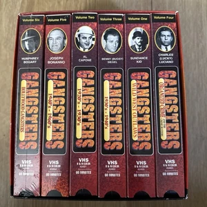 GANGSTERS Then & Now Vol. 1-6  1920s - 1960s- 6 Tape VHS Box Set - Picture 1 of 2