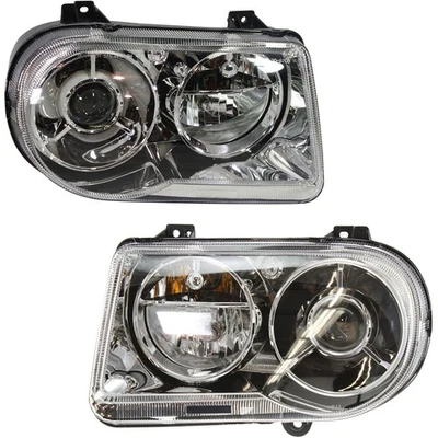Halogen Headlight Set For 2005-2010 Chrysler 300 C Models w/ Delay Option LH RH - Image 1 of 4