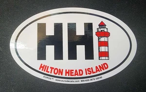 HH Hilton Head Island SC South Carolina Oval Car Window Bumper Sticker Decal 5" - Picture 1 of 2