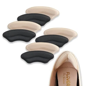 4 Pairs Heel Pads Shoes Back Soft & Flexible Heel Grips Men Women Comfort Relief - Picture 1 of 8