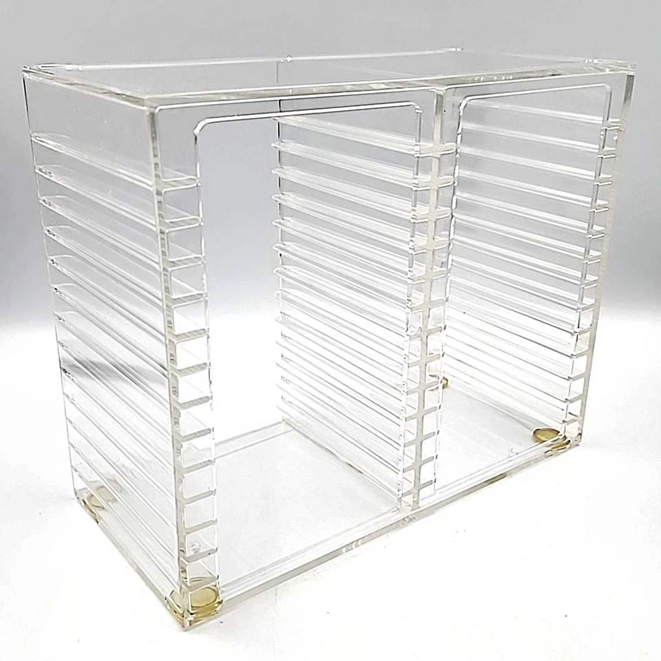 U.S. Acrylic Inc. Clear CD Storage Display Rack 30 Disc 1993 USA Vintage Rare - Image 1 of 4