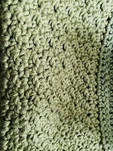Set of 2 Sage Green Crochet Washcloths Handmade Cotton w/ Hanging Loop - Bild 1 von 4