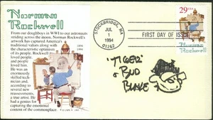 AUTÉNTICO dibujante Bud Blake firmado FDC - Imagen 1 de 1