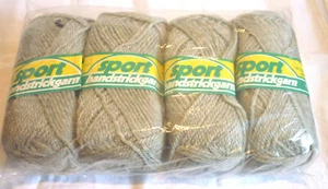 4 x Knäuel je 50g - grün-beige-olive Wolle Handstrickgarn 100% Polyacryl - Bild 1 von 3