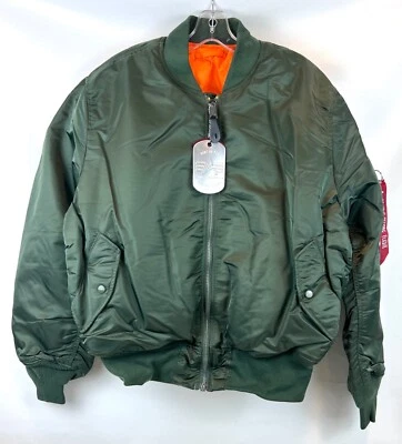 Alpha Industries USAF MA-1 Intermediate Flyers Bomber Jacket Sage Green X-Large - Image 1 of 4