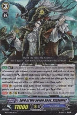 CARDFIGHT VANGUARD LORD OF THE SEVEN SEAS NIGHTMIST (GRANBLUE) BT13/016EN RR - Image 1 of 3