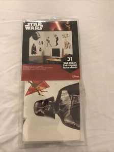 Brand New Sealed Package Disney Star Wars Peel & Stick 31 Wall Decals - Picture 1 of 2