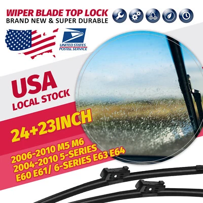 Juego de limpiaparabrisas delantero OEM de 24"+23" para BMW 528xi 2008 toda la temporada Foto 1 de 4