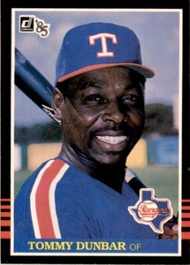 1985 Donruss Tommy Dunbar 100 Baseball Cards #159