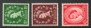 1952 - 54 Sg 517a-519a Filigrana Tudor Laterale Set Completo di 3 NON MONTATI OTTIME CONDIZIONI - Foto 1 di 1