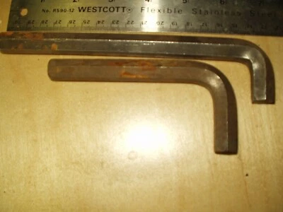 Pair of used Allen 5/8"  Short Arm Hex Key Wrenches up to 7" in length. - Image 1 of 2