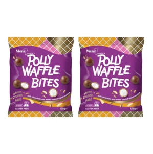 933679 2x 125g BAG MENZ AUSTRALIA'S POLLY WAFFLE BITES AUSSIE CHOCOLATE WAFER - Picture 1 of 3