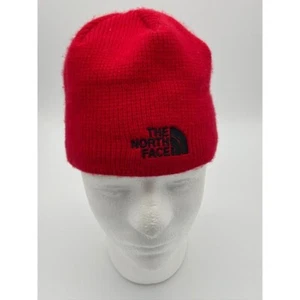 The North Face Young Bones Beanie NF00A60J Red Knit Winter Hat Youth Size Small - Picture 1 of 6