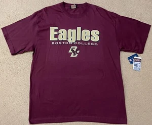 Vintage JanSport BOSTON COLLEGE EAGLES T-Shirt Mens XL Red Short Sleeve Y2K NWT - Picture 1 of 7