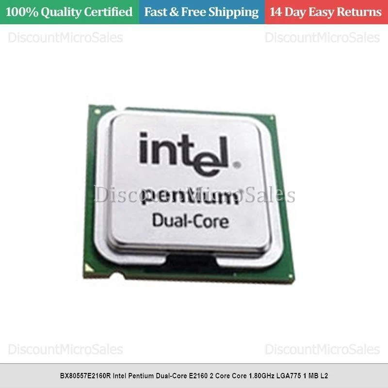BX80557E2160R Intel Pentium Dual-Core E2160 2 Core Core 1.80GHz LGA775 1 MB L2 - Image 1 of 1