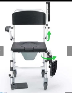 GreenChief Shower Chair with Wheels|Rolling Shower Chair with Drop Arms|Showe... - Picture 1 of 5