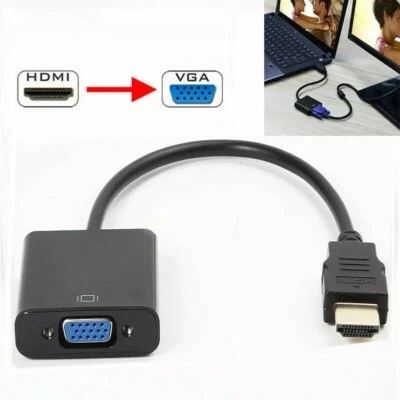 HDMI Stecker auf VGA Buchse Konverter Adapter Kabel Audio für 1080P Monitor Ausgang - Bild 1 von 4
