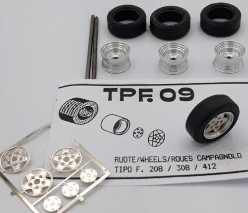 RUOTE 1/43 CAMPAGNOLO a STELLA x FERRARI 208 - 308 - 412 ecc   TRON  TPF09 - Immagine 1 di 1