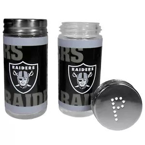 Saleros y pimenteros de vidrio Los Vegas Raiders ¡Con licencia de la NFL! - Imagen 1 de 5