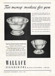 Vintage 1948 Druck Anzeige Wallace Silversmiths Wallingford CT Supreme Ständer - Bild 1 von 1