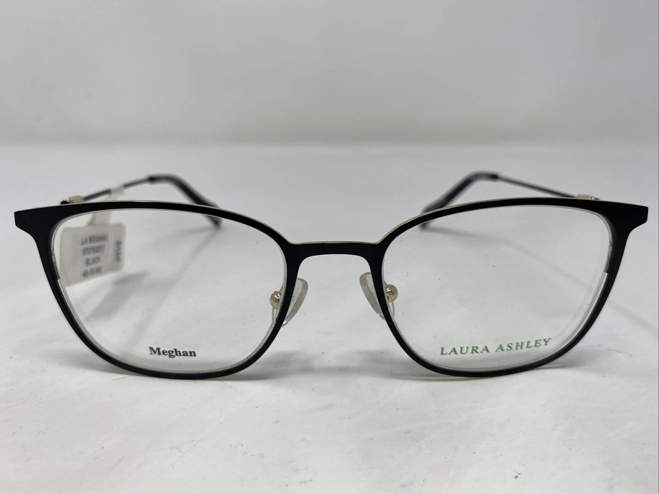 Marco de gafas de borde completo de metal Laura Ashley Meghan NEGRO 49-19-140 / I58 Foto 1 de 4