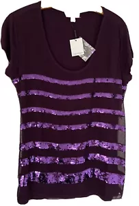 Calvin Klein Womens Stylish Purple Top Brand New With Tags Size Medium - Picture 1 of 6