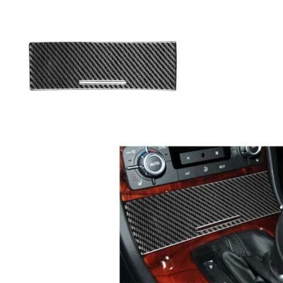 1pcs Carbon Fiber Central Console Ashtray Panel Cover Trim for VW Touareg 11-18 - Image 1 of 4