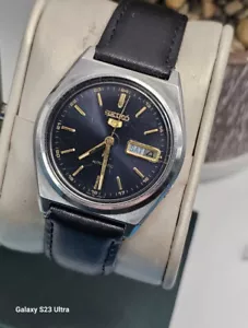Seiko 5 Vintage Automatic Ref 7009-876A Black Dial Mens Watch - Picture 1 of 11
