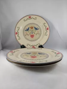 NEWCORD STONEWARE COUNTRY COTTAGE THAILAND, 3 DINNER PLATES 10 1/2" BEAUTIFUL. - Picture 1 of 8