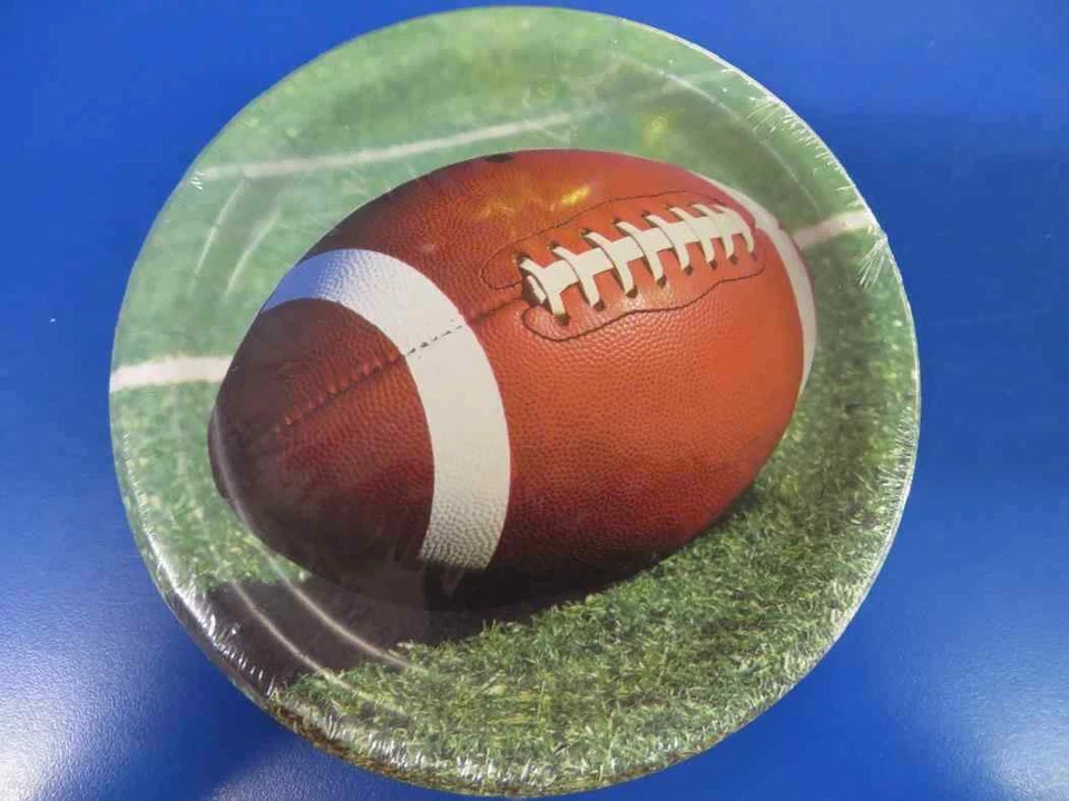 Gridiron Action Classic Football Sports Banquet Party 7" Paper Dessert Plates - Image 1 of 1
