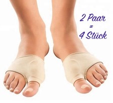 4  Silikon Bandagen, bei Hallux Valgus, Hammerzeh, Gel Bandage, Fußbandage 