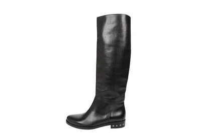 Botas hasta la rodilla Lanvin 295410 de cuero negro para mujer talla 36 (6B) Foto 1 de 4