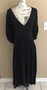 Maxi Vestido Avenue Para Mujer Negro Alto Bajo Talla 22/24 Cintura Corbata - Imagen 1 de 12