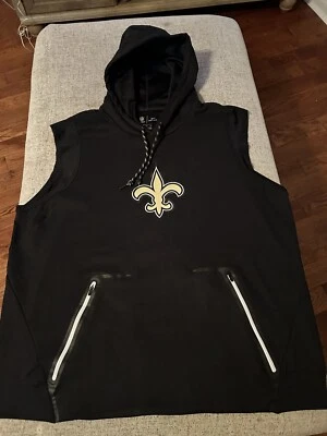 Nike Dri Fit NFL On Field New Orleans Saints Sleeveless Sweatshirt Men's XXL - Image 1 of 4