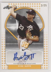 2018 Leaf Perfect Game National Showcase Yellow /25 Ryan Suppa #BA-RS2 Auto