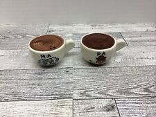 Vintage Ma Pa Coffee Cups Salt And Pepper Shakers