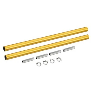 2 Set Verlängerungsstangensatz M10 9,8" Überwurfmutter mit Gewinderohr Goldton - Bild 1 von 5