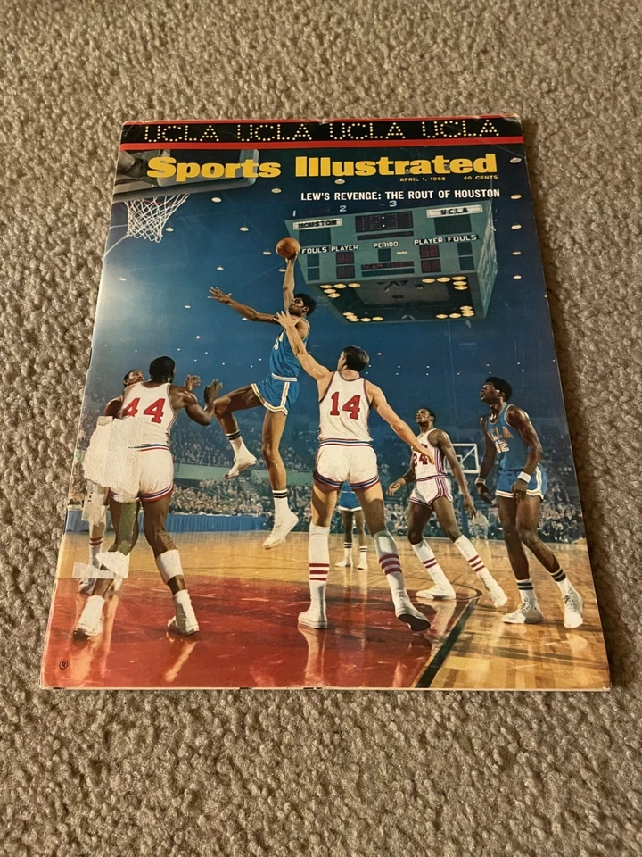 UCLA BRUINS 1968 FINAL FOUR CHAMPS SPORTS ILLUSTRATED LEW ALCINDOR 1960s 4/1/68 - Image 1 of 1