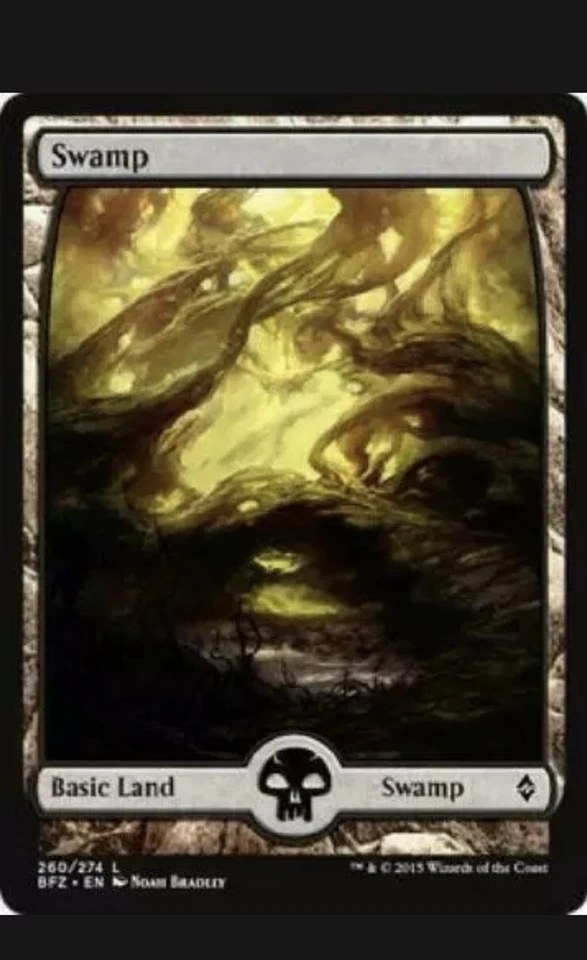 Swamp 260 FULL ART Battle for Zendikar -NM- MTG Magic the Gathering DNA GAMES - Image 1 of 1