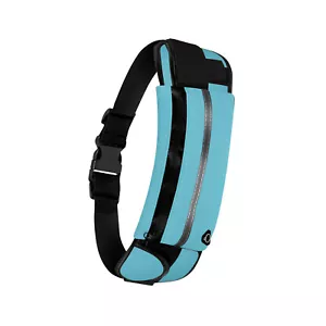Sac Banane Sport Ceinture Réglable Fermeture Boucle Bande Réfléchissante Bleu - Photo 1/6