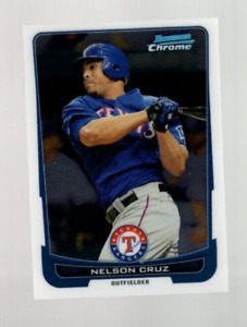2012 Bowman Chrome NELSON CRUZ Baseball Card 112 Texas Rangers