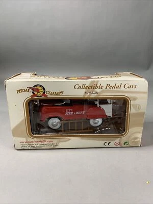 Pedal Champs Die Cast City Fire Department Truck Pedal Car 1:10 Scale Toy Car - Image 1 of 4