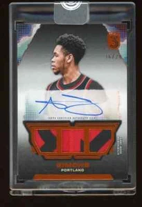 2024 Topps 3 Orange Anfernee Simons Blazers Game-Worn Triple Patch AUTO 16/20 - Picture 1 of 2