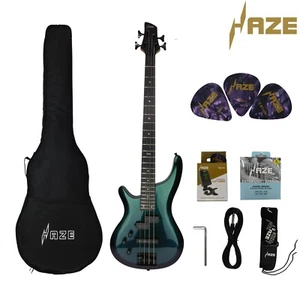 Haze SBG385VLH 4 String Left hand version Electric Bass Guitar,Chameleon, AP - Bild 1 von 18